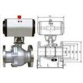 Q641F气动球阀 法兰气动球阀