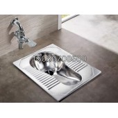 304白钢蹲便器 公共厕所蹲坑 脚踏式冲水