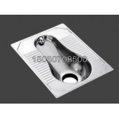 监狱工程用葫芦形不锈钢蹲便器 安全型