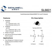 SL6602 N沟道，30V 4.9A MOS 替代AO6602