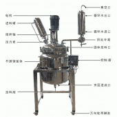 玉祥双层不锈钢反应釜实验室小型高温高压蒸馏真空反应器